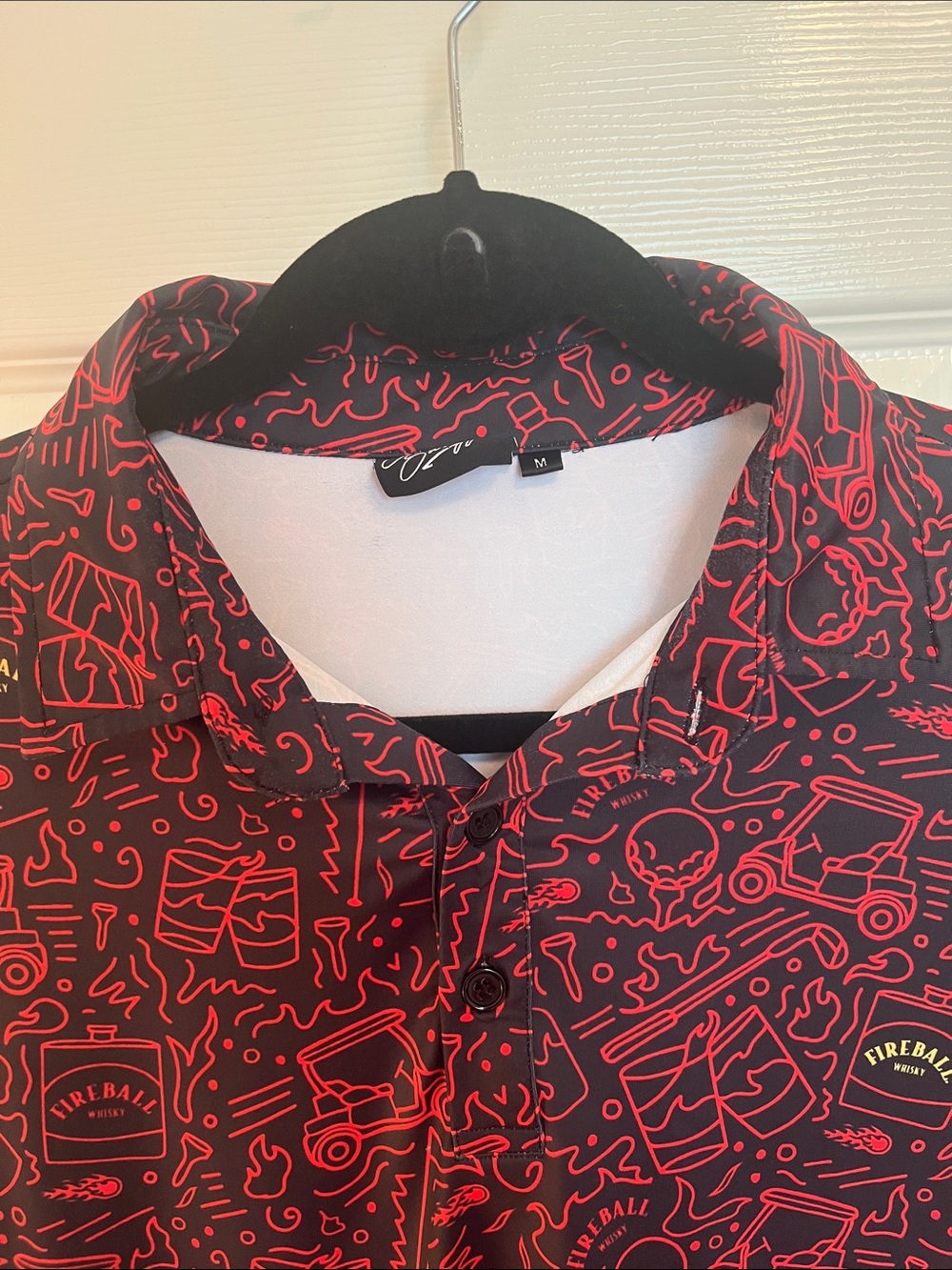 Sunday Swagger Fireball Whisky Blaze Golf Polo - Picture 3 of 9